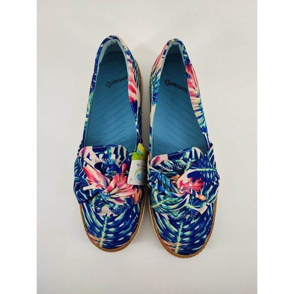 BareTraps Women's Blue Floral Valley Rebound Tecnology Slip On Flats Size 11M US - Picture 4 of 9